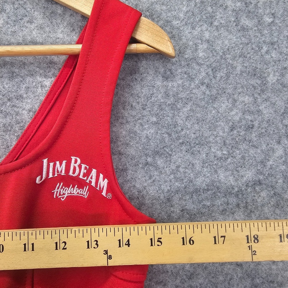 Jim Beam Dress Womens Xs S Red Skater Mini High Ball Waitress Bar Party Y2k Club View 3